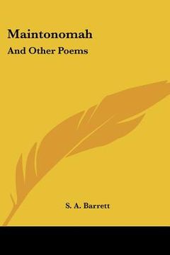 portada maintonomah: and other poems (in English)