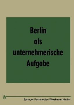 portada Berlin ALS Unternehmerische Aufgabe (en Alemán)