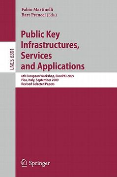 portada public key infrastructures, services and applications: 6th european workshop, europki 2009, pisa, italy, september 10-11, 2009, revised selected paper (in English)