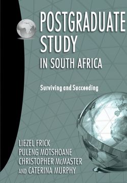 portada Postgraduate Study in South Africa: Surviving and Succeeding (en Inglés)