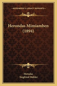 portada Herondas Mimiamben (1894) (en Alemán)