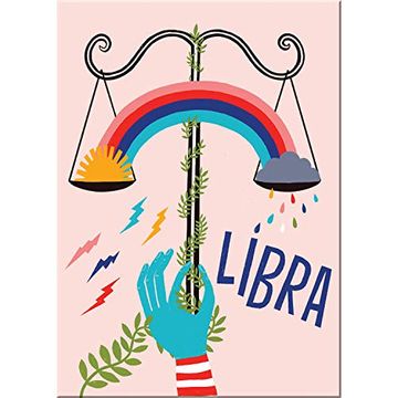 portada Lisa Congdon for em & Friends Libra Zodiac Magnet (en Inglés)
