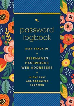 portada Password Logbook (Hip Floral): Keep Track of Usernames, Passwords, web Addresses in one Easy and Organized Location 