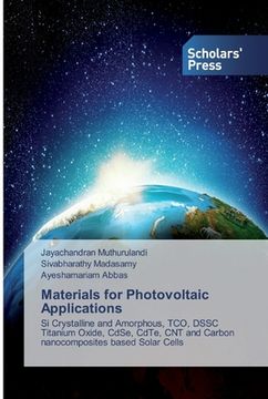 portada Materials for Photovoltaic Applications (en Inglés)