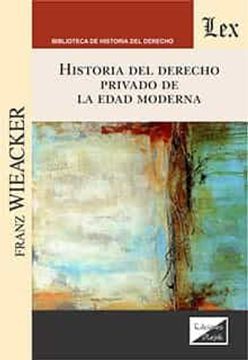 portada Historia del Derecho Privado de la Edad Moderna (in Spanish)