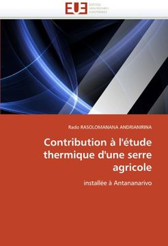 portada Contribution A L'Etude Thermique D'Une Serre Agricole
