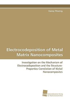 portada electrocodeposition of metal matrix nanocomposites (en Inglés)