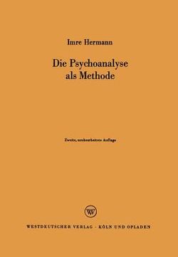 portada Die Psychoanalyse ALS Methode (en Alemán)
