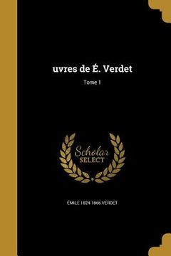 portada uvres de É. Verdet; Tome 1 (in French)