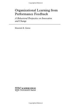portada Organizational Learning From Performance Feedback: A Behavioral Perspective on Innovation and Change (en Inglés)