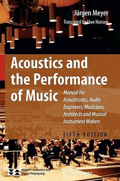 portada acoustics and the performance of music