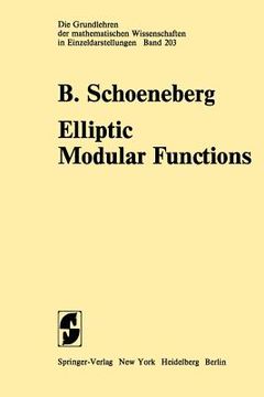 portada elliptic modular functions: an introduction (in English)