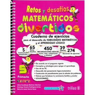 portada Retos y Desafios Matematicos Divertidos 5. Primaria. Cuaderno de Ejercicios (in Spanish)