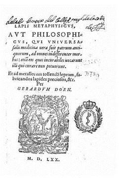 portada Lapis Metaphysicus Aut Philosophicus, Cui Vniuersasalis Medicina Vera Fuit (in Italian)
