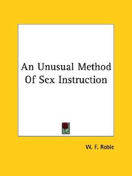 portada an unusual method of sex instruction (en Inglés)