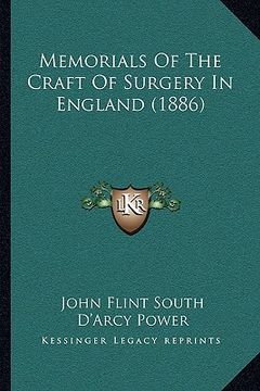 portada memorials of the craft of surgery in england (1886)