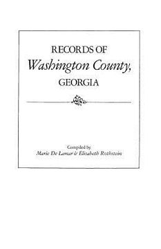 portada records of washington county, georgia (en Inglés)