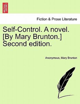 portada self-control. a novel. [by mary brunton.] second edition. (en Inglés)
