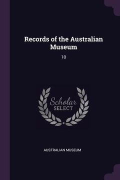 portada Records of the Australian Museum: 10 (in English)