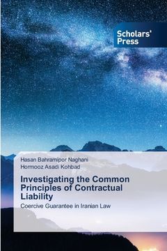 portada Investigating the Common Principles of Contractual Liability (en Inglés)