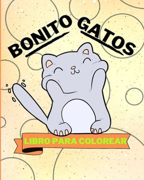 portada Libro para colorear de lindos gatos: Adorables páginas para colorear de gatos para niños