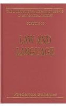 portada Law and Language (International Library of Essays in law and Legal Theory) (en Inglés)