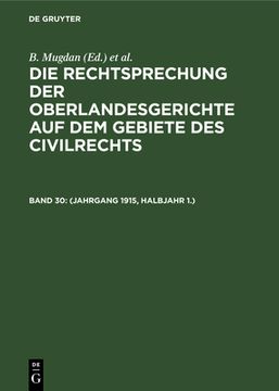 portada (Jahrgang 1915, Halbjahr 1. ) (German Edition) [Hardcover ] (en Alemán)