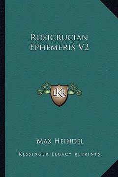 portada rosicrucian ephemeris v2 (en Inglés)