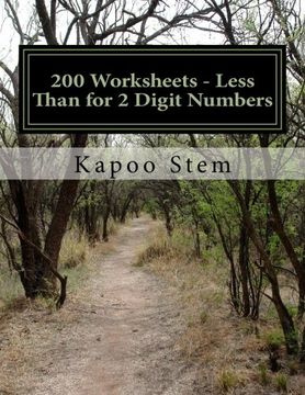 portada 200 Worksheets - Less Than for 2 Digit Numbers: Math Practice Workbook: Volume 2 (200 Days Math Less Than Series)