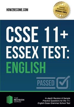 portada CSSE 11+ Essex Test: English: In-depth Revision & Sample Practice Questions for the 11+ English Essex Grammar School Test (Puzzle Series)