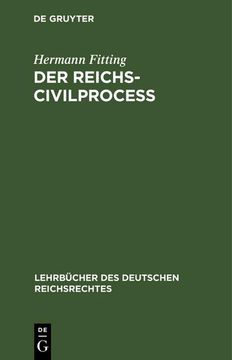 portada Der Reichs-Civilproceß (en Alemán)