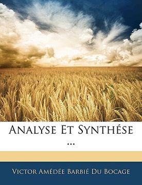 portada Analyse Et Synthése ... (in French)