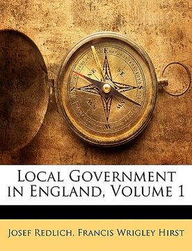 portada local government in england, volume 1 (en Inglés)