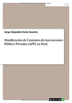portada Modificación de Contratos de Asociaciones Público Privadas (App) en Perú (in Spanish)