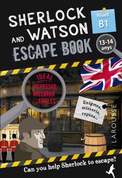 portada Sherlock & Watson. Escape Book per Repassar Anglès. 13-14 Anys (en Catalá)