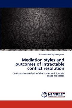portada mediation styles and outcomes of intractable conflict resolution (in English)