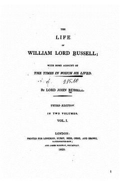 portada The life of William, lord Russell - Vol. I (en Inglés)