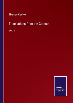 portada Translations from the German: Vol. II (en Inglés)