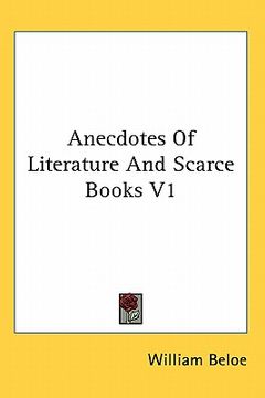 portada anecdotes of literature and scarce books v1 (in English)