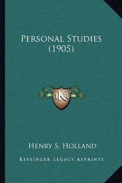 portada personal studies (1905) (en Inglés)