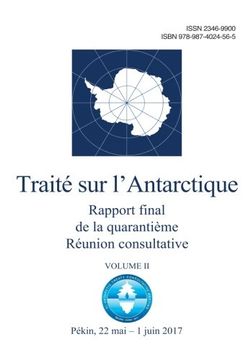 portada Rapport Final de la Quarantième Réunion Consultative du Traité sur L'antarctique - Volume ii 