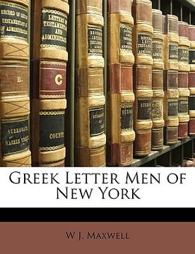 portada greek letter men of new york (en Inglés)