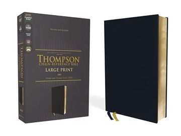 portada Nasb, Thompson Chain-Reference Bible, Large Print, Leathersoft, Navy, 1995 Text, red Letter, Comfort Print (in English)