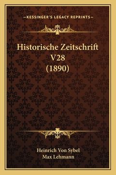 portada Historische Zeitschrift V28 (1890) (in German)