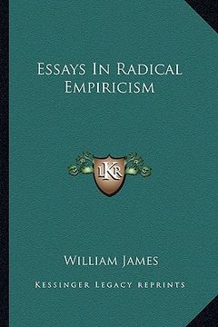 portada essays in radical empiricism