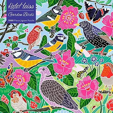 portada Adult Jigsaw Puzzle: Kate Heiss: Garden Birds: 1000-Piece Jigsaw Puzzles (in English)