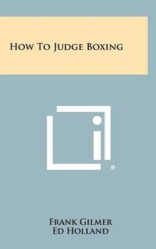 portada how to judge boxing (en Inglés)