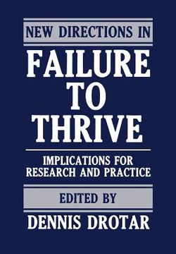 portada New Directions in Failure to Thrive: Implications for Research and Practice (in English)