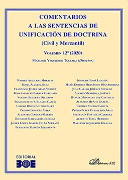 portada Comentarios a las Sentencias de Unificación de Doctrina (Civil y Mercantil) Volumen 12. (2020)