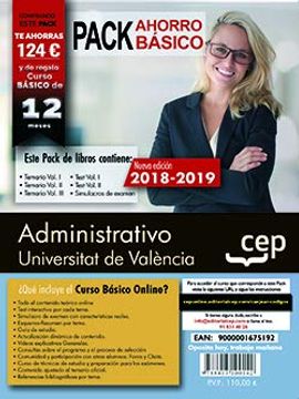 portada Administrativo Universitat de Valencia Pack Basico (6 Tomos)